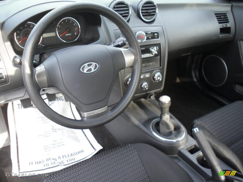 2007 Hyundai Tiburon GS Black Dashboard Photo #48560267
