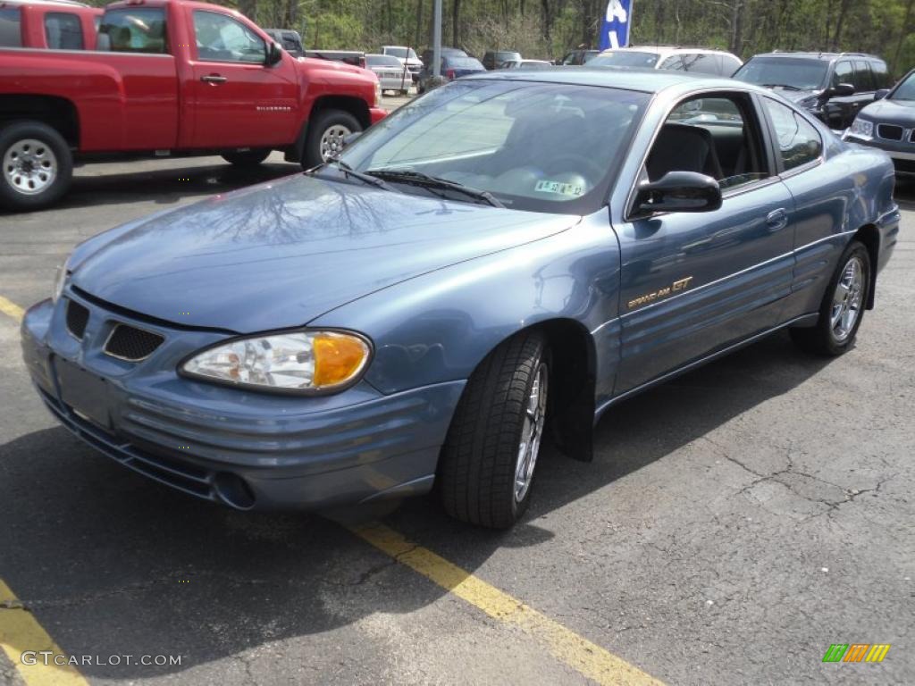 1999 Grand Am GT Coupe - Medium Gulf Blue Metallic / Dark Pewter photo #2