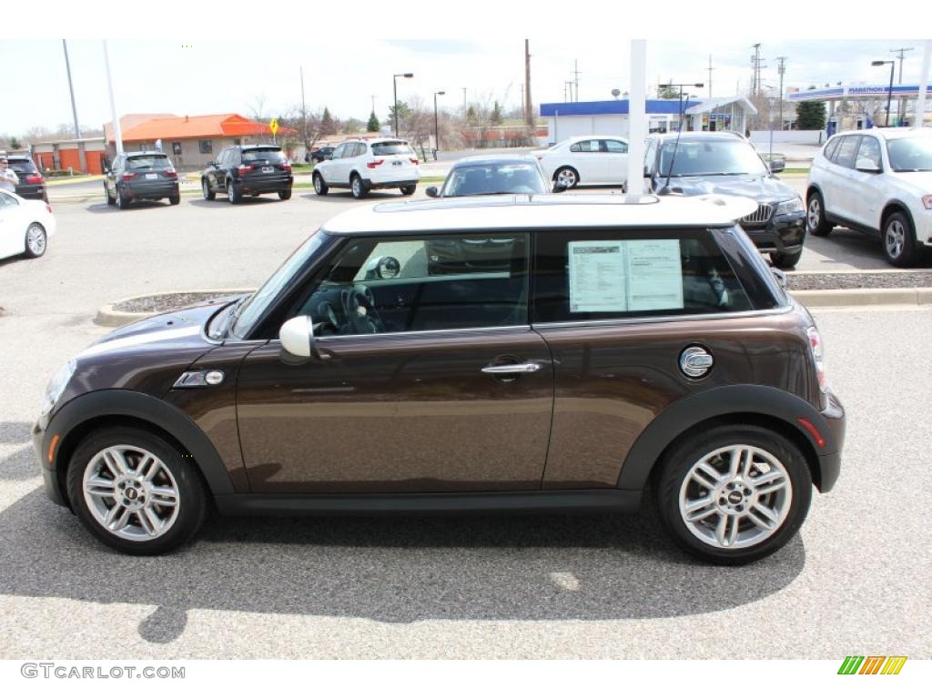 2011 Cooper S Hardtop - Hot Chocolate Metallic / Carbon Black photo #8