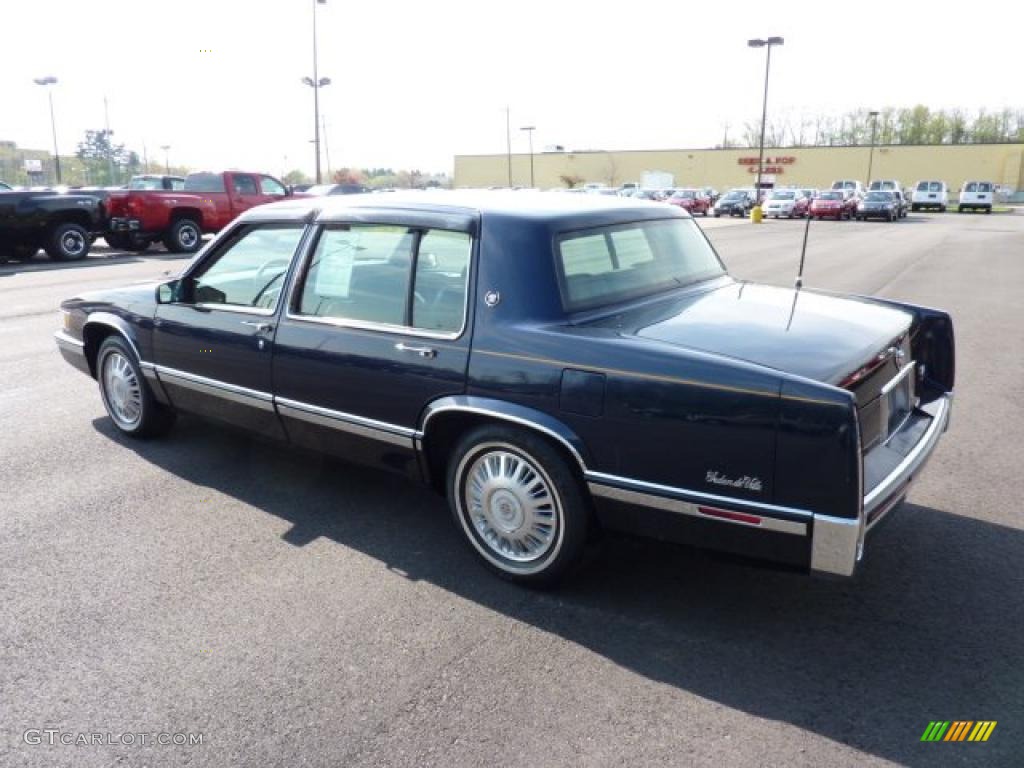 Dark Sapphire Blue Metallic 1993 Cadillac DeVille Sedan Exterior Photo #48564409