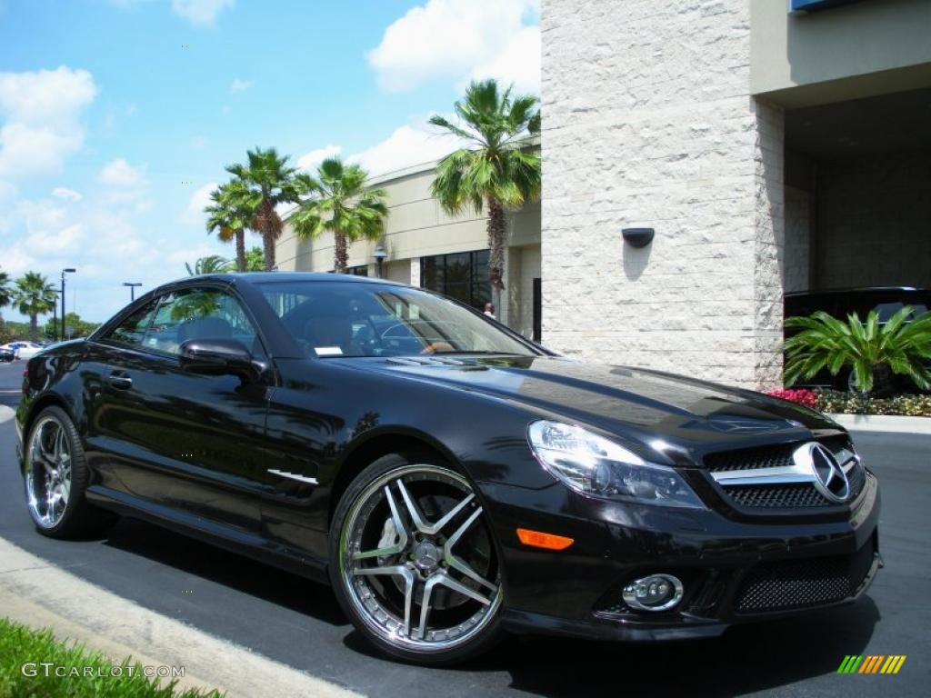 designo Mocha Black 2009 Mercedes-Benz SL 550 Roadster Exterior Photo #48564862