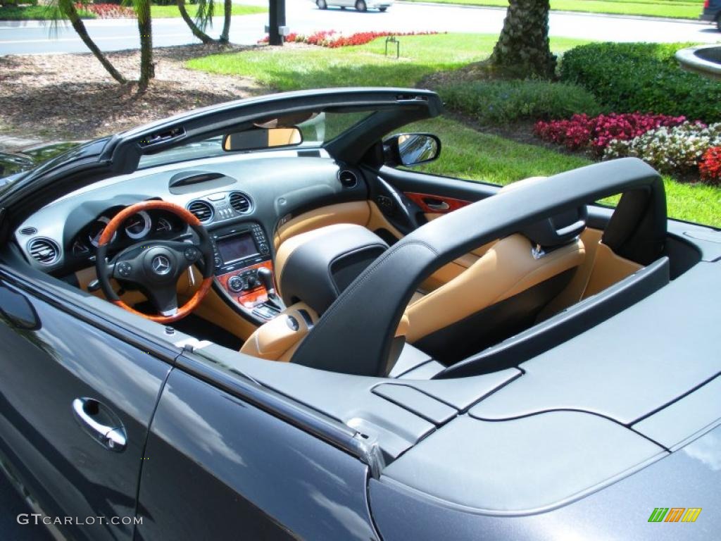 designo Sand/Black Interior 2009 Mercedes-Benz SL 550 Roadster Photo #48564910