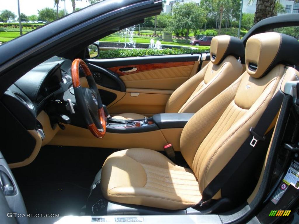 designo Sand/Black Interior 2009 Mercedes-Benz SL 550 Roadster Photo #48564949