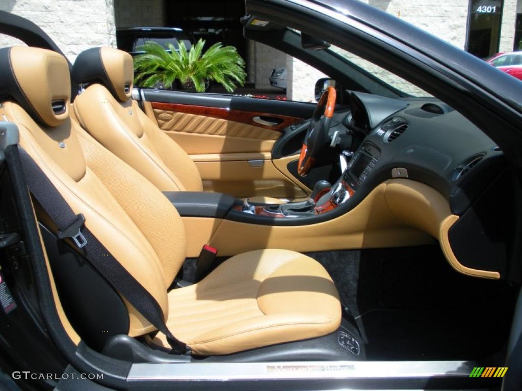 designo Sand/Black Interior 2009 Mercedes-Benz SL 550 Roadster Photo #48564979