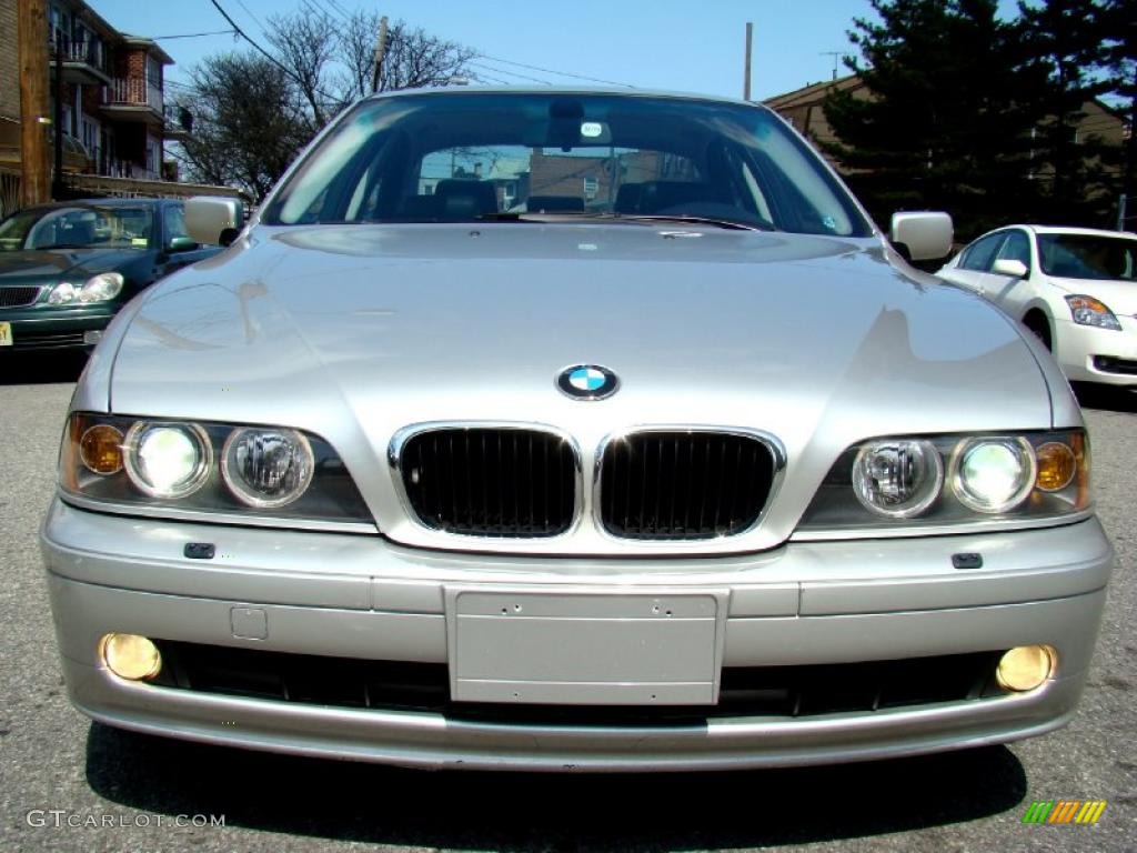 2003 5 Series 530i Sedan - Titanium Silver Metallic / Black photo #1