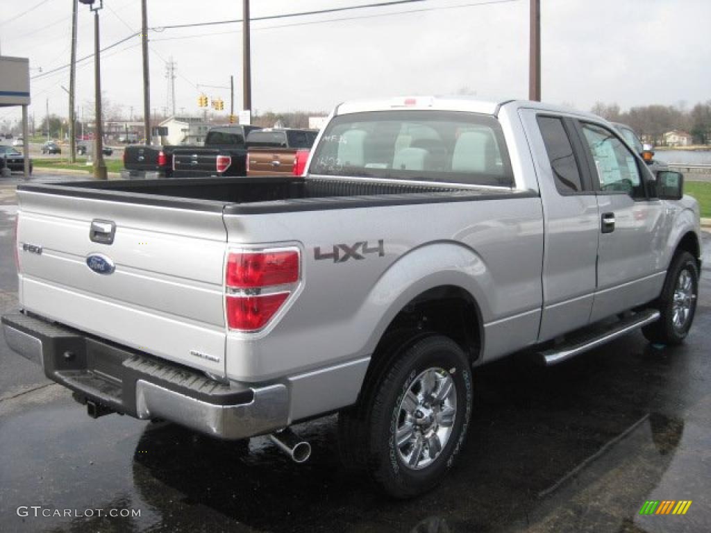 2011 F150 XLT SuperCab 4x4 - Ingot Silver Metallic / Steel Gray photo #4