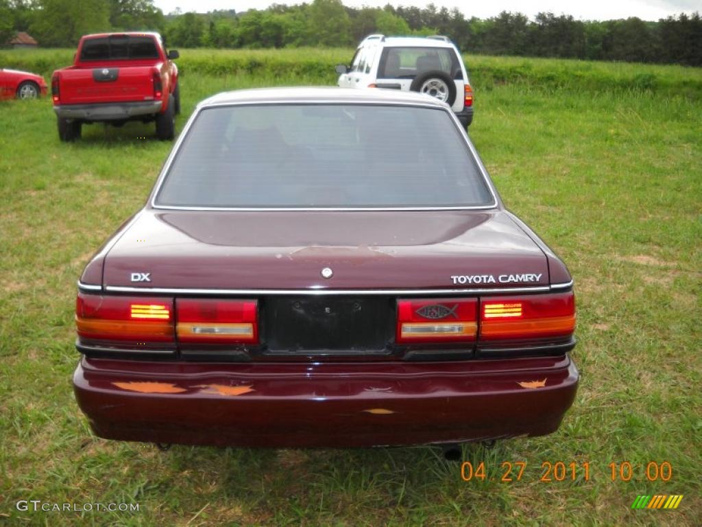 1991 Camry Deluxe Sedan - Dark Red Pearl Metallic / Dark Red photo #6