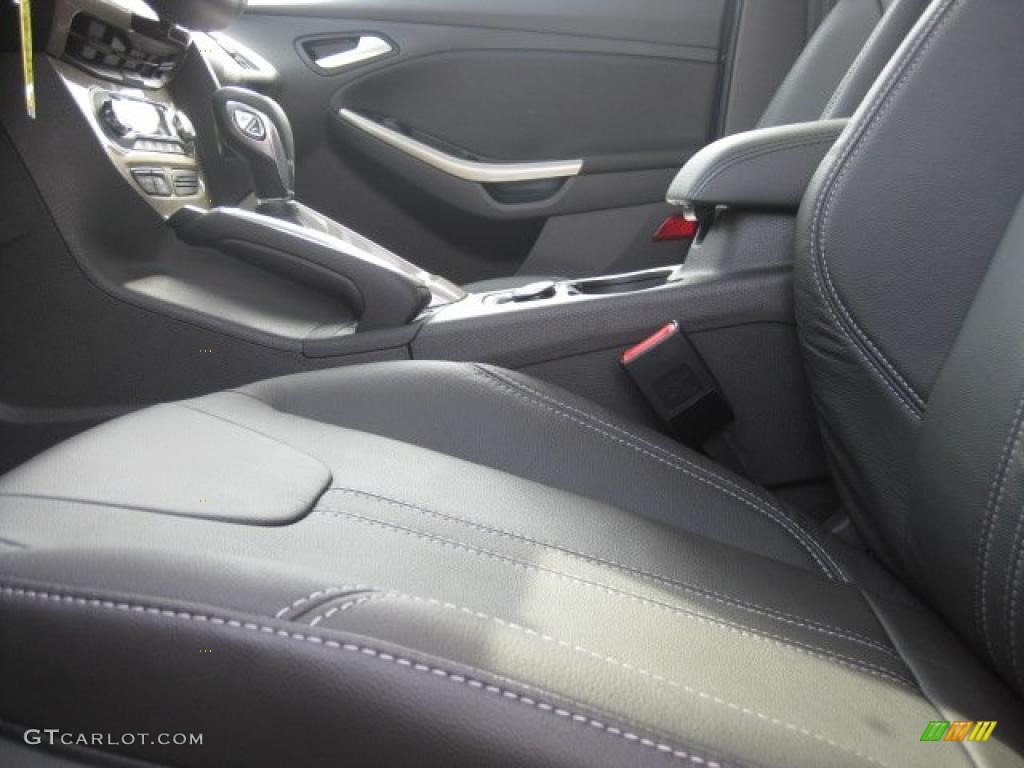 Charcoal Black Leather Interior 2012 Ford Focus SEL Sedan Photo #48566494