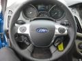 Charcoal Black 2012 Ford Focus SEL 5-Door Steering Wheel