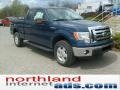 2011 Dark Blue Pearl Metallic Ford F150 XLT SuperCab 4x4  photo #2