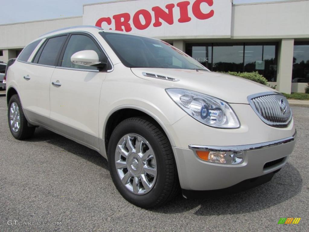 2011 Enclave CXL - White Diamond Tricoat / Cashmere/Cocoa photo #1