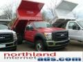 2011 Vermillion Red Ford F450 Super Duty XL Regular Cab 4x4 Dually Dump Truck  photo #1