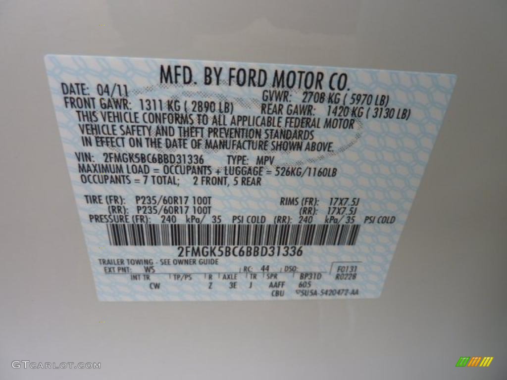 2011 Flex Color Code WS for White Suede Photo #48567958