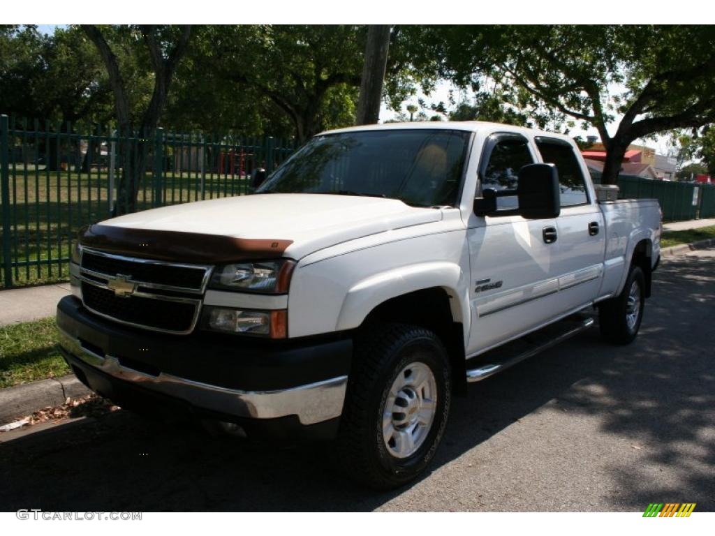 2007 Silverado 2500HD Classic LT Crew Cab 4x4 - Summit White / Dark Charcoal photo #1