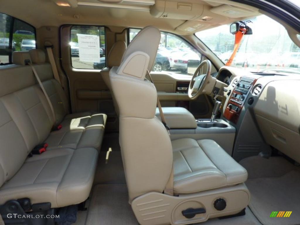 2005 F150 Lariat SuperCab 4x4 - Oxford White / Tan photo #15