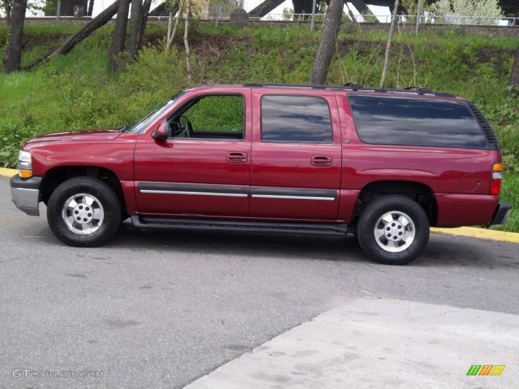 2001 Suburban 1500 LT 4x4 - Redfire Metallic / Light Gray/Neutral photo #3