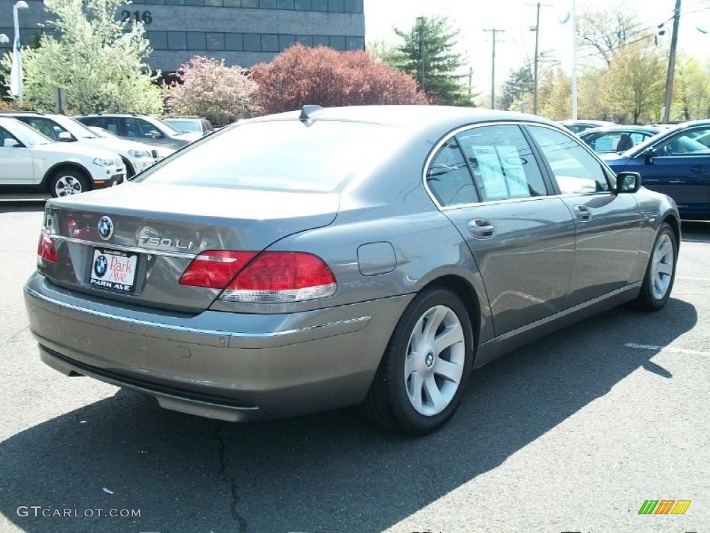 2008 7 Series 750Li Sedan - Sterling Grey Metallic / Flannel Grey photo #5