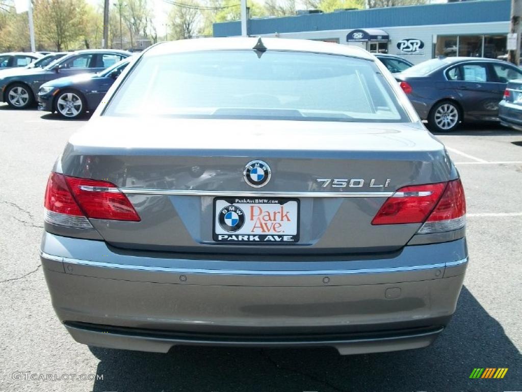 2008 7 Series 750Li Sedan - Sterling Grey Metallic / Flannel Grey photo #6
