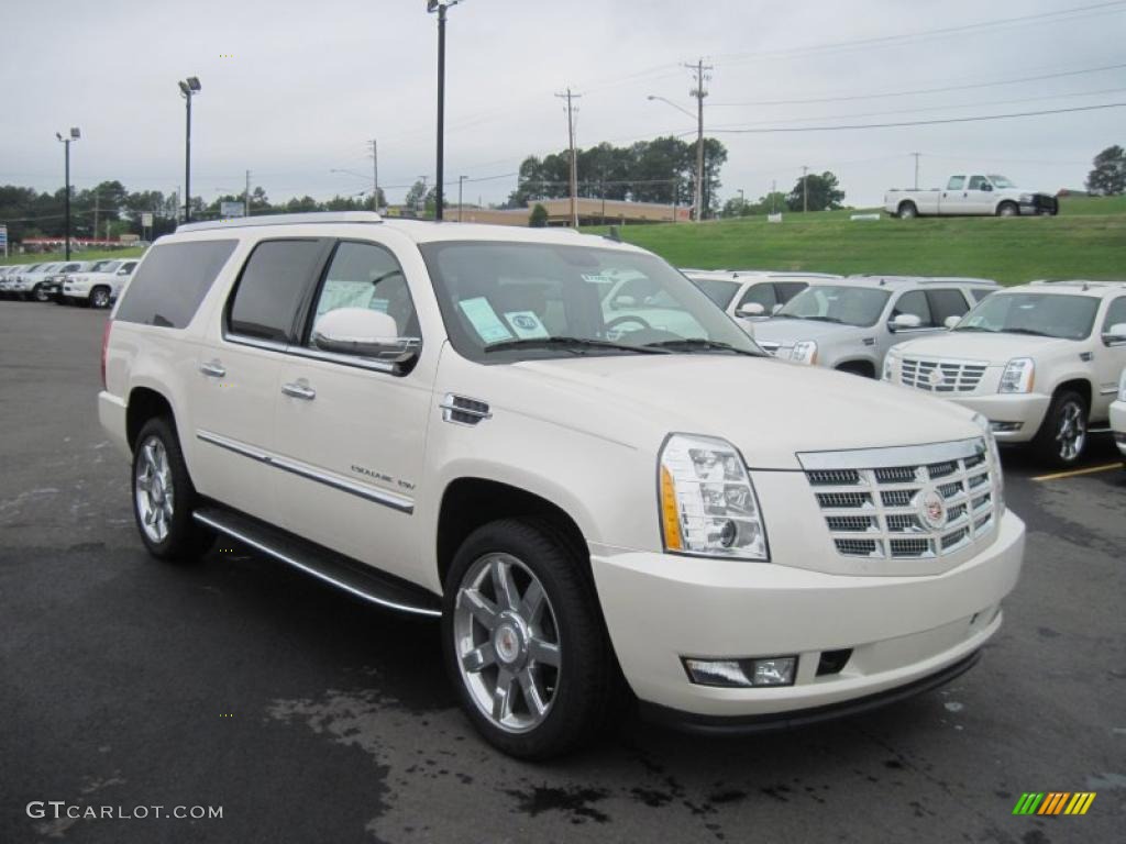 White Diamond Tricoat 2011 Cadillac Escalade ESV Luxury Exterior Photo #48575546