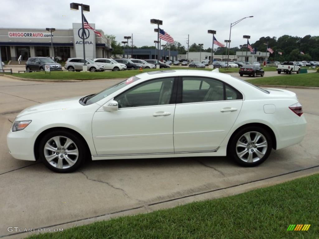 2009 RL 3.7 AWD Sedan - Alberta White Pearl / Parchment photo #3