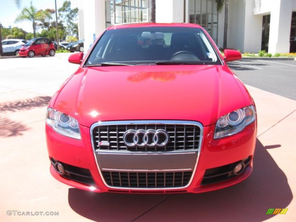 2008 A4 2.0T S-Line Sedan - Brilliant Red / Black photo #2