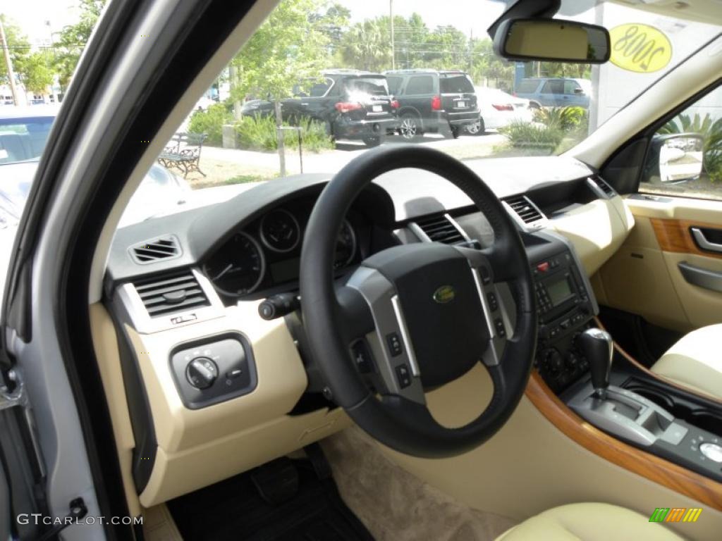 2008 Range Rover Sport HSE - Zermatt Silver Metallic / Almond photo #3