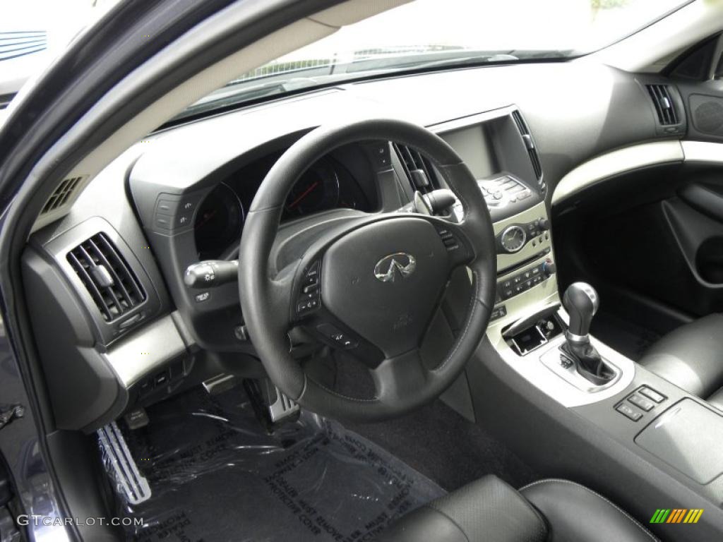 2008 Infiniti G 35 x S Sedan Graphite Steering Wheel Photo #48580107