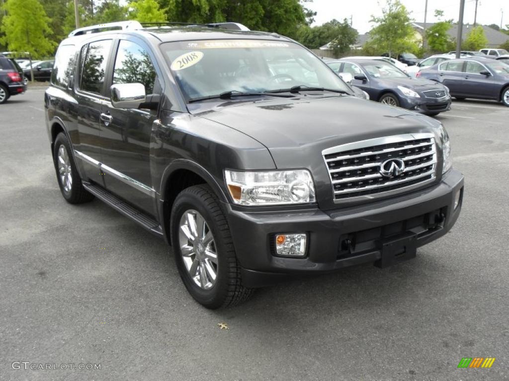 2008 QX 56 4WD - Silver Graphite Gray / Charcoal photo #1