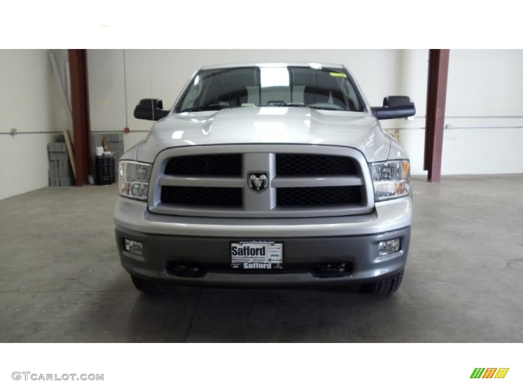 2011 Ram 1500 SLT Outdoorsman Quad Cab 4x4 - Bright Silver Metallic / Dark Slate Gray/Medium Graystone photo #2