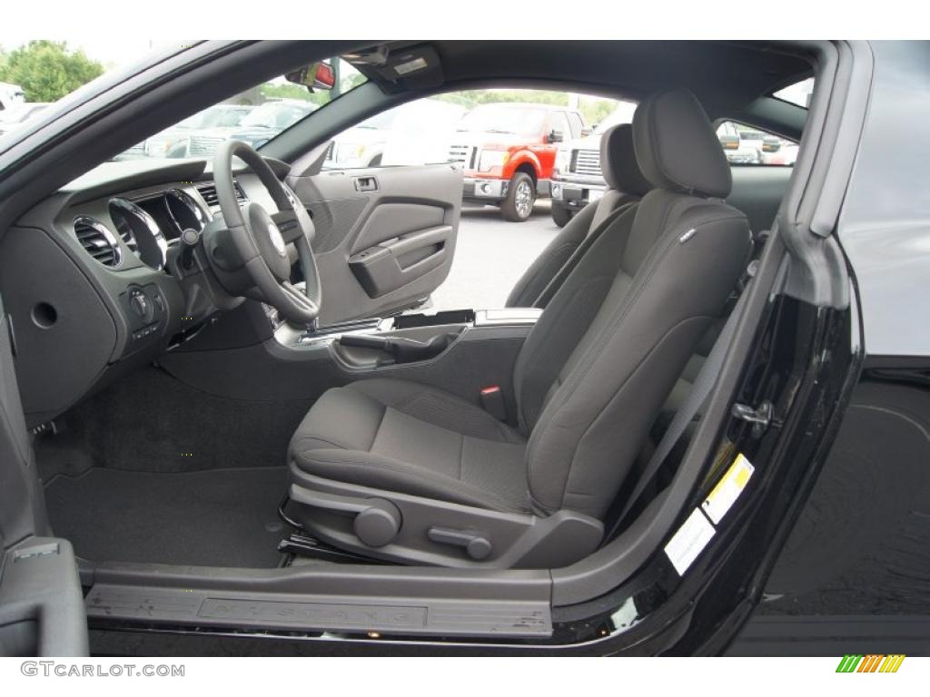 Charcoal Black Interior 2012 Ford Mustang V6 Coupe Photo #48583240