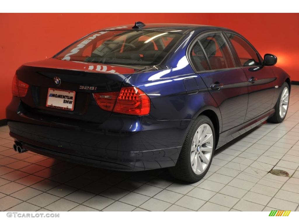 2011 3 Series 328i Sedan - Deep Sea Blue Metallic / Black Dakota Leather photo #3
