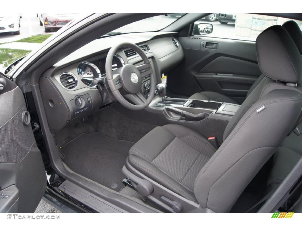 Charcoal Black Interior 2012 Ford Mustang V6 Coupe Photo #48583368