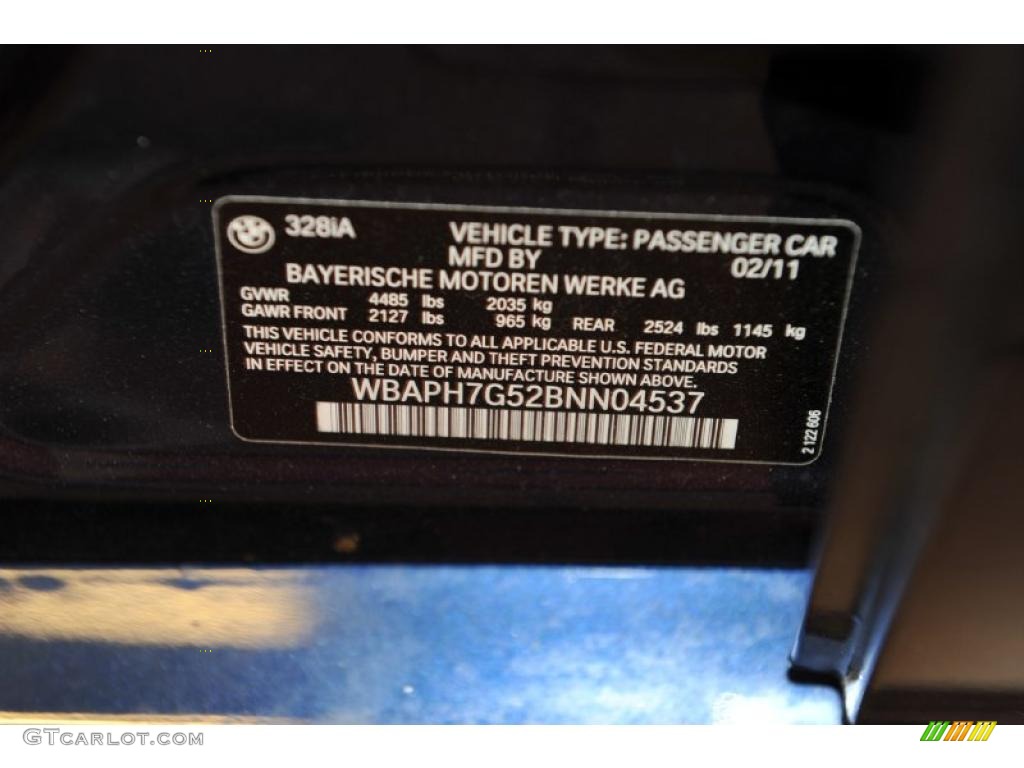 2011 3 Series 328i Sedan - Deep Sea Blue Metallic / Gray Dakota Leather photo #6