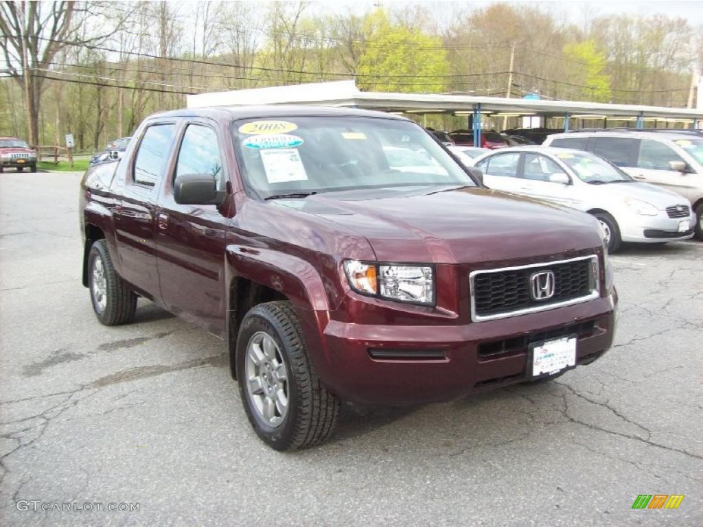 2008 Ridgeline RTX - Dark Cherry Pearl / Beige photo #1