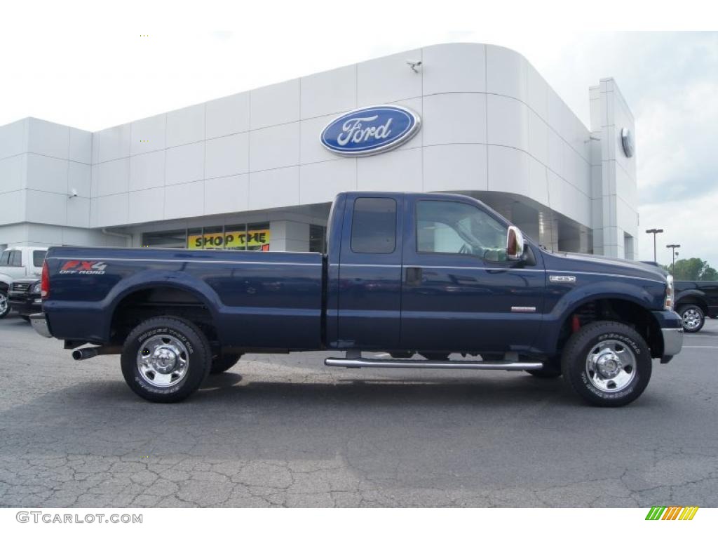 2006 F250 Super Duty XLT SuperCab 4x4 - True Blue Metallic / Medium Flint photo #2