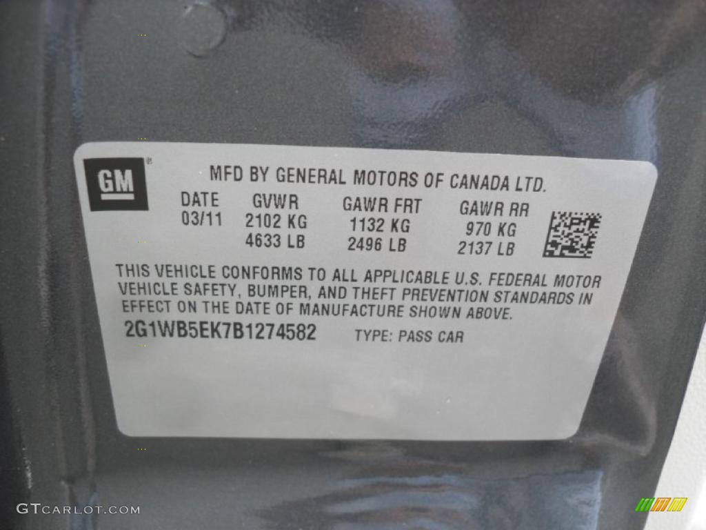 2011 Impala LT - Cyber Gray Metallic / Gray photo #6