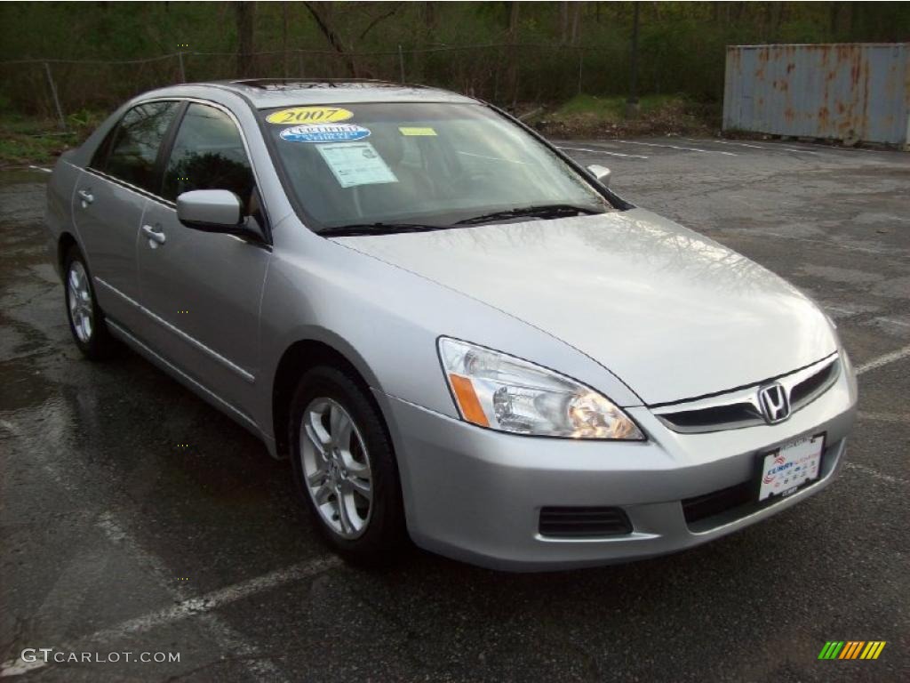 2007 Accord EX-L Sedan - Alabaster Silver Metallic / Black photo #1