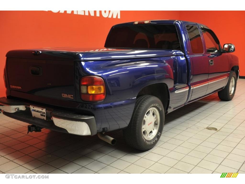 2001 Sierra 1500 SLE Extended Cab - Indigo Blue Metallic / Graphite photo #3