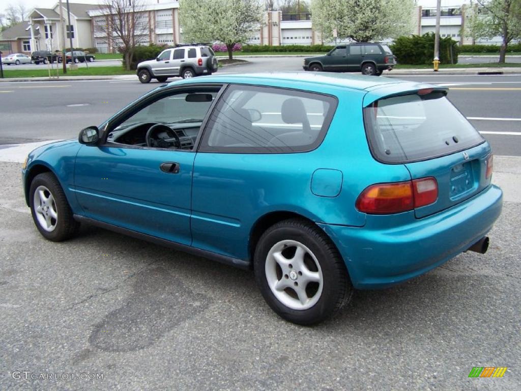 1992 Civic VX Hatchback - Tahitian Green Pearl / Gray photo #4