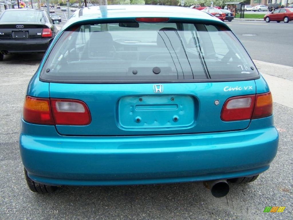 1992 Civic VX Hatchback - Tahitian Green Pearl / Gray photo #5