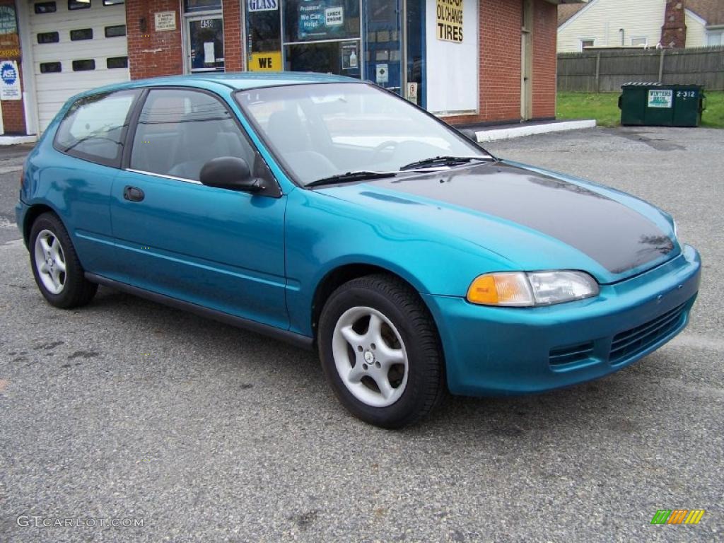 1992 Civic VX Hatchback - Tahitian Green Pearl / Gray photo #7