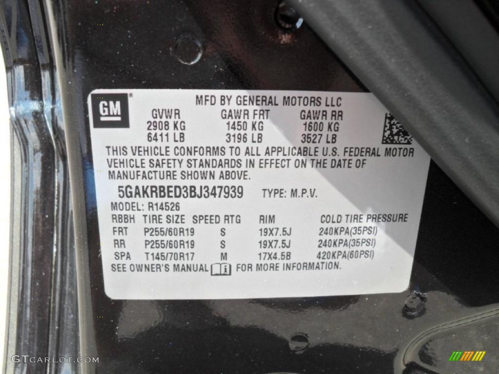 2011 Enclave CXL - Carbon Black Metallic / Titanium/Dark Titanium photo #6