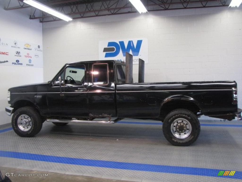 1997 F250 XLT Extended Cab 4x4 - Black / Medium Graphite photo #6