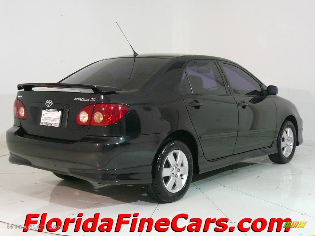 2006 Corolla S - Black Sand Pearl / Dark Charcoal photo #2