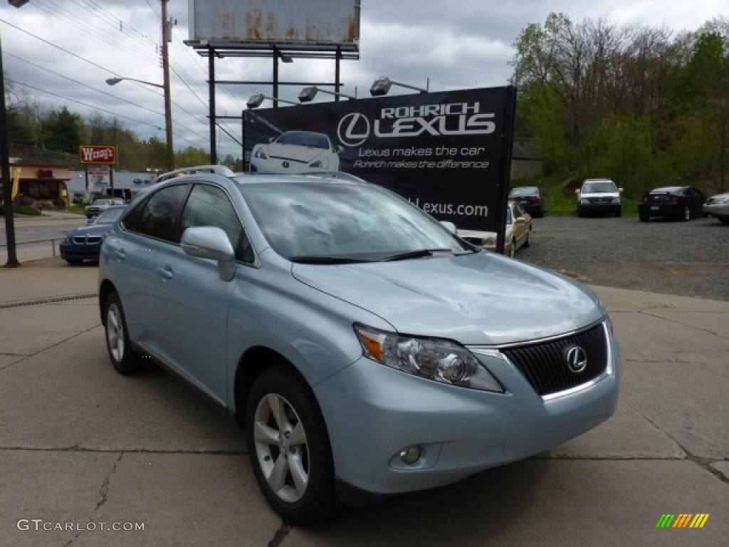 2010 RX 350 AWD - Cerulean Blue Metallic / Light Gray/Espresso Birds-Eye Maple photo #1