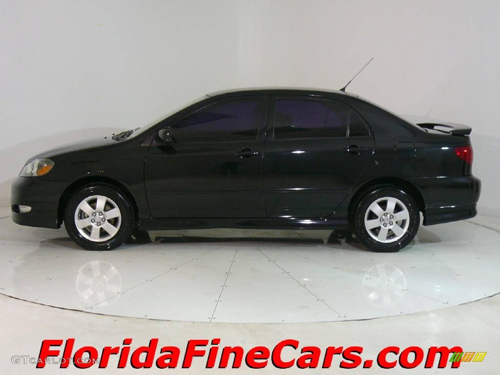 2006 Corolla S - Black Sand Pearl / Dark Charcoal photo #3
