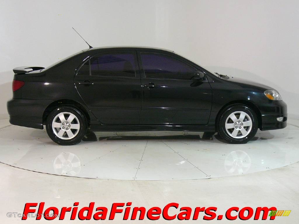2006 Corolla S - Black Sand Pearl / Dark Charcoal photo #4
