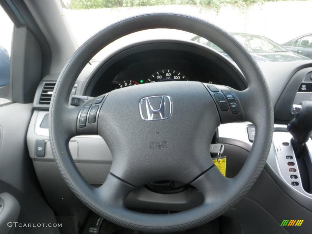 2010 Honda Odyssey EX Gray Steering Wheel Photo #48592909