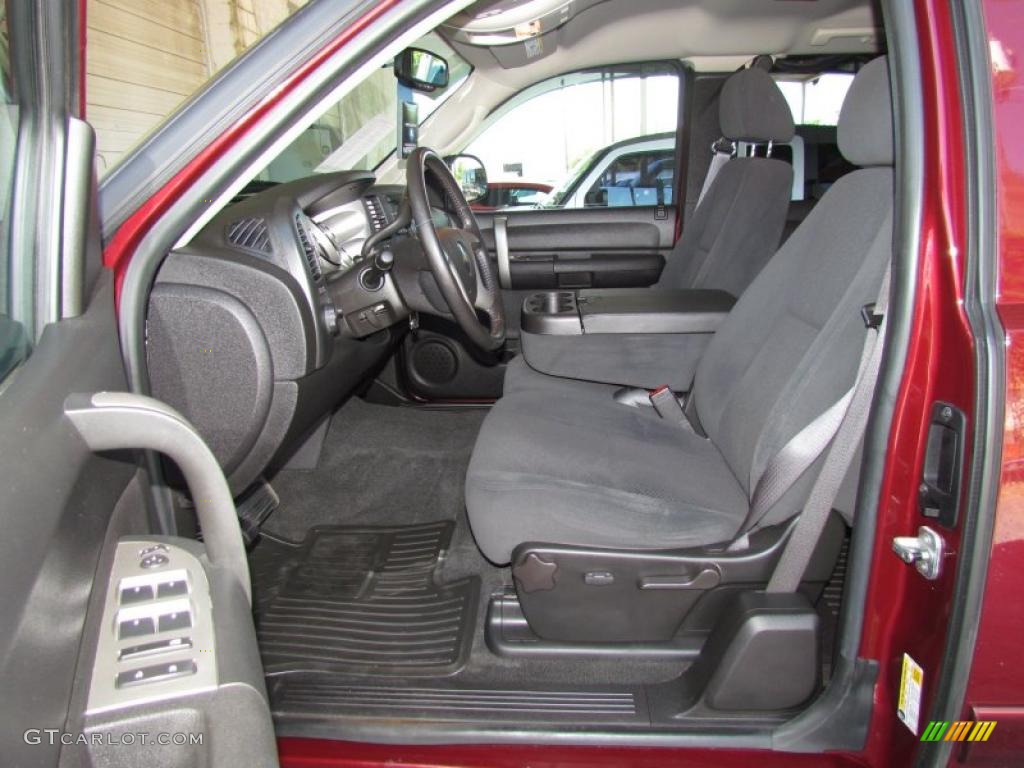 Ebony Interior 2008 Chevrolet Silverado 1500 LT Extended Cab 4x4 Photo #48593062