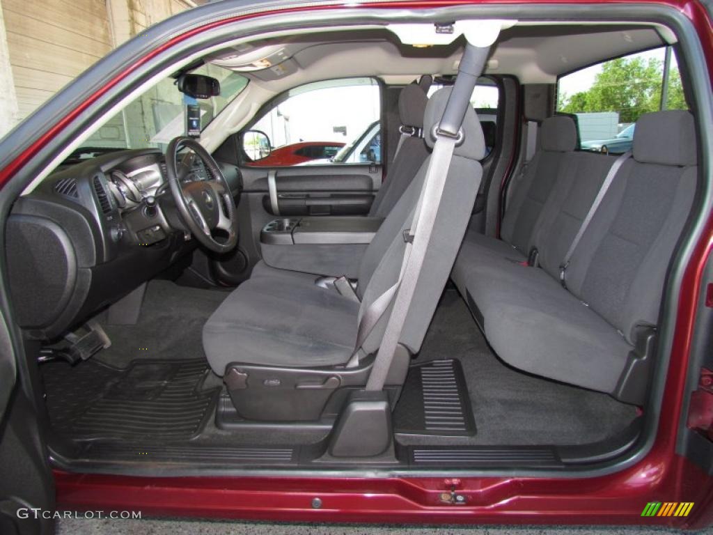 Ebony Interior 2008 Chevrolet Silverado 1500 LT Extended Cab 4x4 Photo #48593080